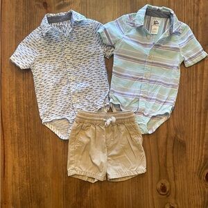 Oshkosh Button Down with Shorts Set